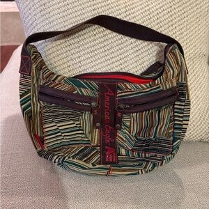 True Vintage American Eagle Mini Shoulder Stripped Bag